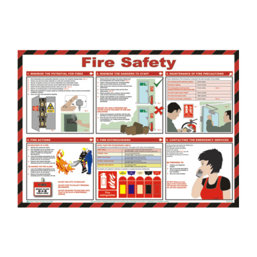 Spectrum Industrial - 'Fire Safety' Sign, Laminated Paper, Safety ...