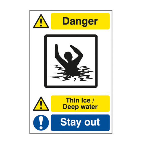 Danger Thin Ice Sign