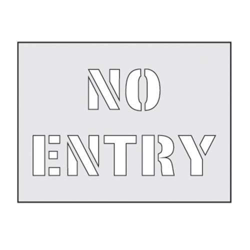 Spectrum Industrial - 'No Entry' Stencil (300mm x 190mm)