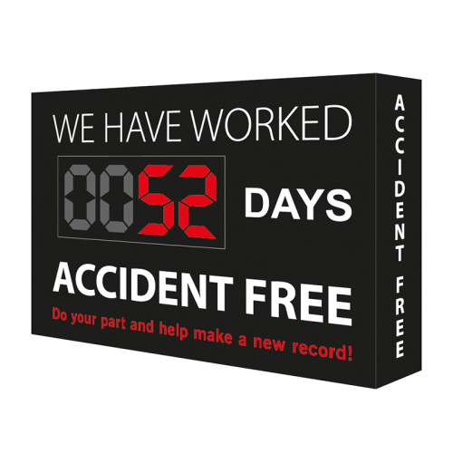 Spectrum Industrial - Accident Free Day Sign, Style E (1200mm x 900mm)