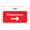 Construction Sign: Pedestrians Double sided [Arrow left / right] - CRX (600 x 400mm)