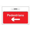 Construction Sign: Pedestrians Double sided [Arrow left / right] - CRX (600 x 400mm)