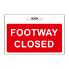 Construction Sign: Footway closed - Double sided - CRX (600 x 400mm)