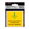 Safety Electrical Connection Do Not Remove - 100 Roll SAV (75 x 75mm)