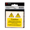 Caution Mixed Cable Notice - Pack of 5 - SAV (75 x 75mm)