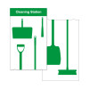 Shadowboard - Cleaning Station Style A (Green) With Hooks - NO STOCK