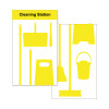 Shadowboard - Cleaning Station Style B (Yellow) With Hooks - NO STOCK