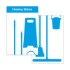 Shadowboard - Cleaning Station Style C (Blue) With Hooks - NO STOCK