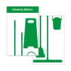 Shadowboard - Cleaning Station Style C (Green) With Hooks - NO STOCK
