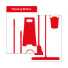 Shadowboard - Cleaning Station Style C (Red) With Hooks - NO STOCK